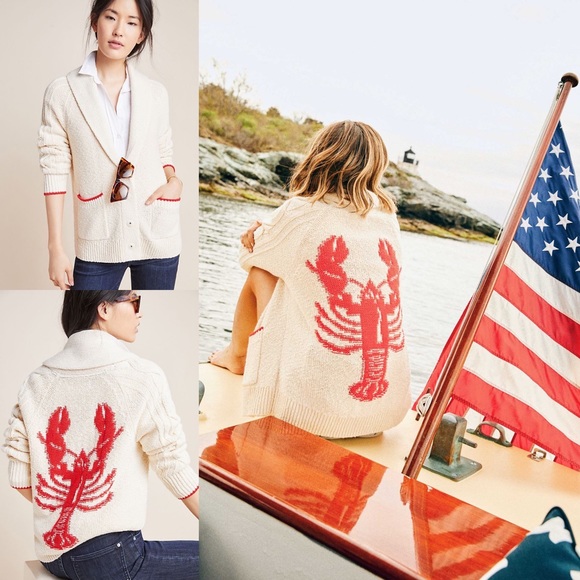lobster knit cardigan